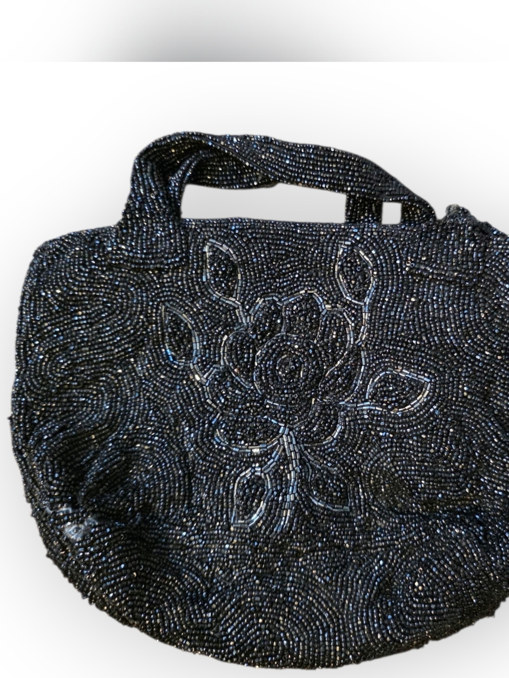🌹Antique Black Beaded Evening Bag